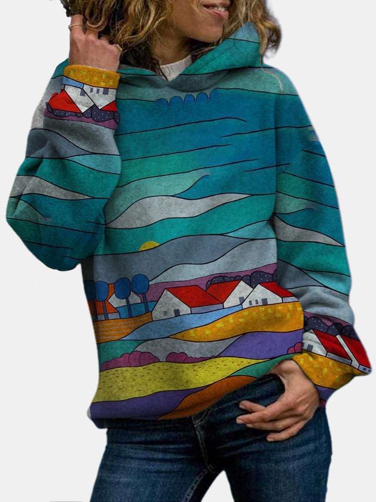 Cat print sweatshirt