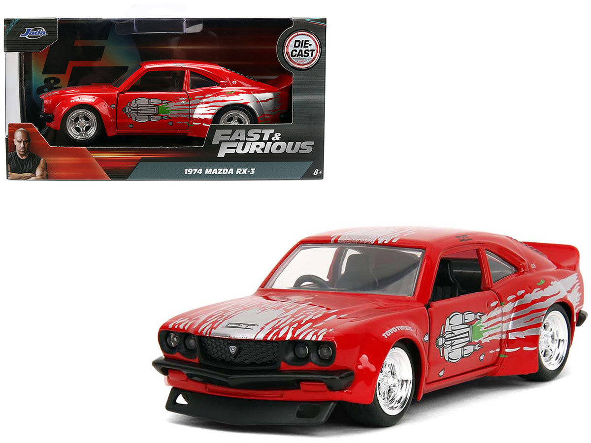 1974 Mazda RX-3 Red with Graphics "Fast & Furious" Series 1/32 Diecast Model Car by Jada LuxuryLifeWay Online Store