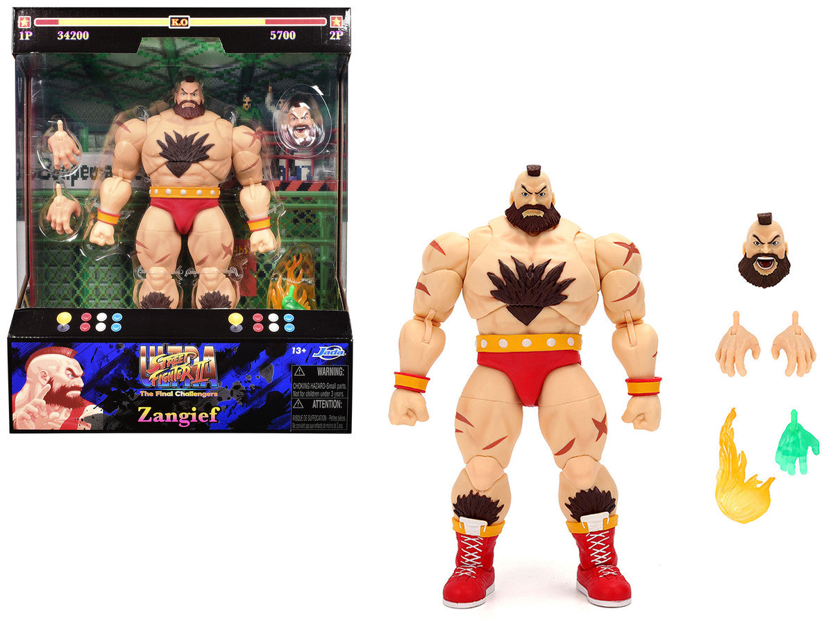 Zangief 7.5" Moveable Figure with Accessories and Alternate Head and Hands "Ultra Street Fighter II: The Final Challengers" (2017) Video Game Model by Jada LuxuryLifeWay Online Store