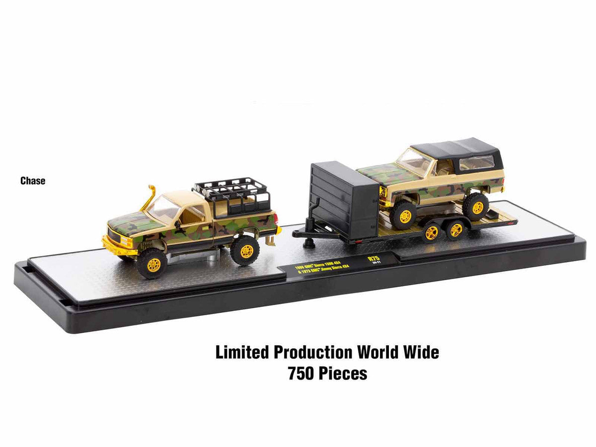 Auto Haulers Set of 3 Trucks Release 75 Limited Edition to 8000 pieces Worldwide 1/64 Diecast Models by M2 Machines LuxuryLifeWay Online Store
