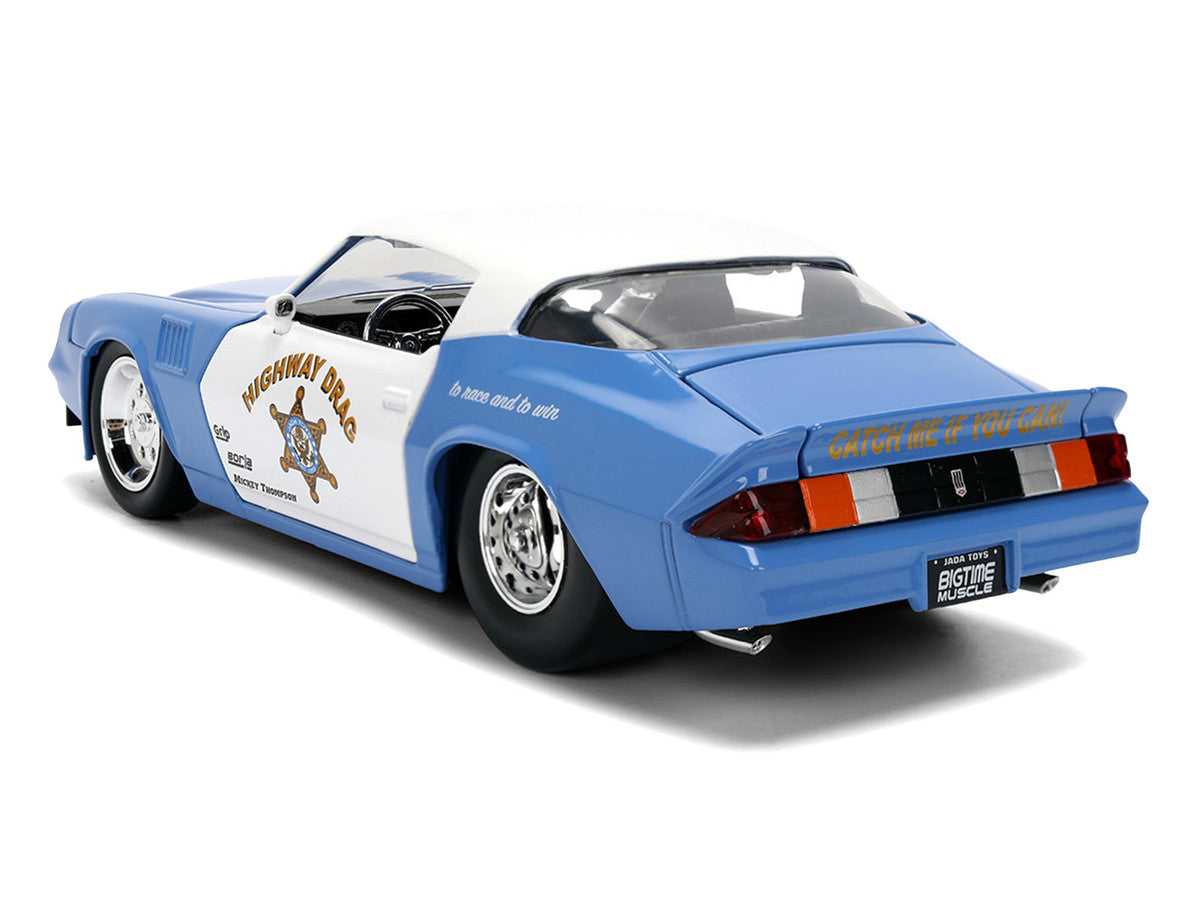 1979 Chevrolet Camaro Z28 Police "Highway Drag" Blue and White "Bigtime Muscle" Series 1/24 Diecast Model Car by Jada LuxuryLifeWay Online Store