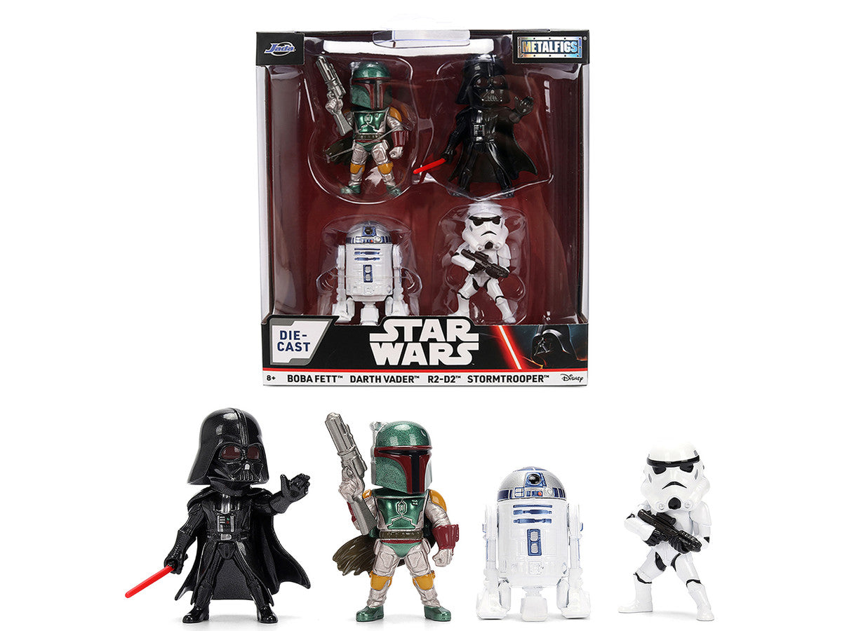 Set of 4 Diecast Figures "Star Wars" Movie Franchise "Metalfigs" Series Diecast Models by Jada LuxuryLifeWay Online Store
