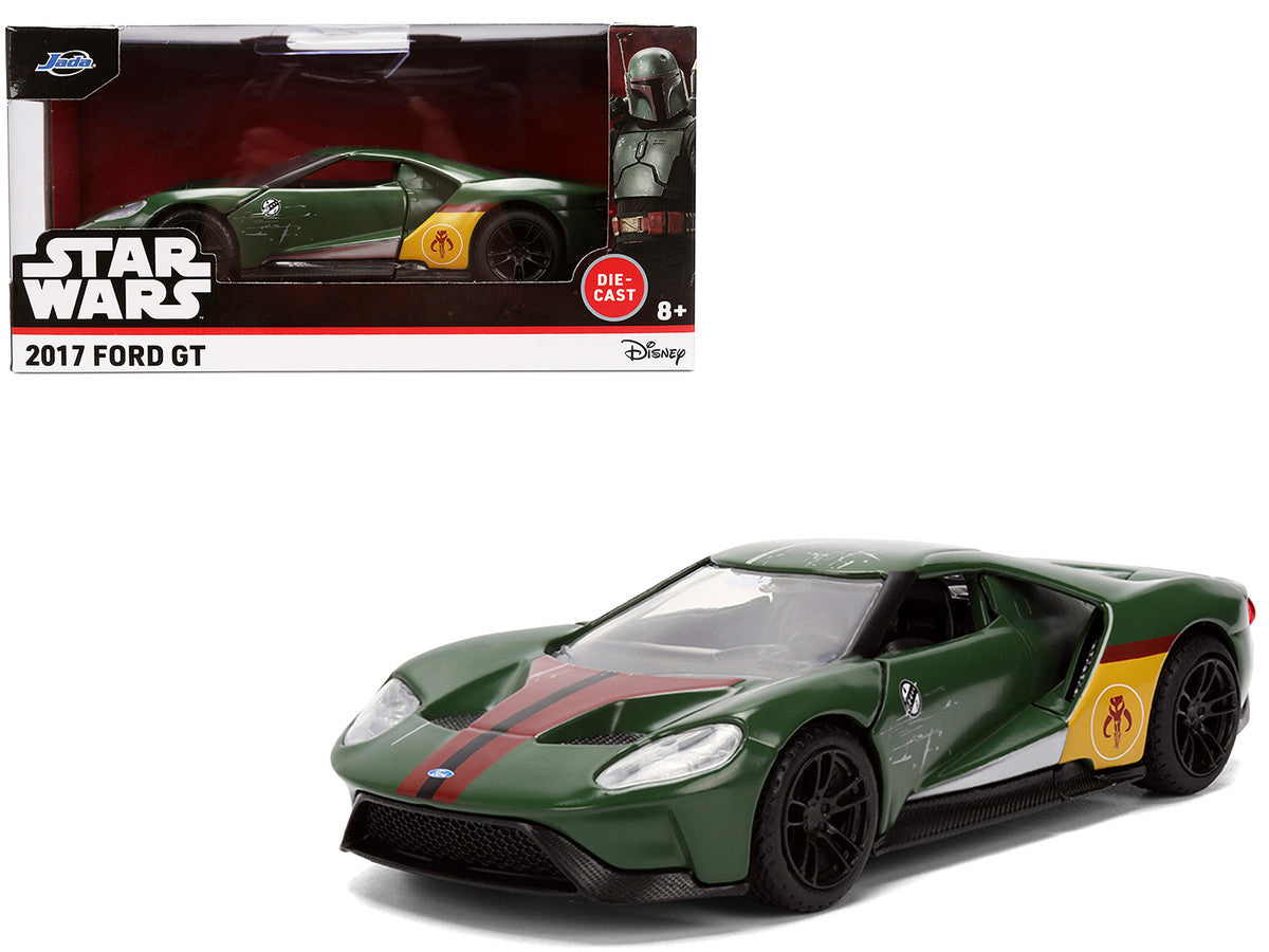 2017 Ford GT "Boba Fett" Livery Dark Green with Graphics "Star Wars" Franchise "Hollywood Rides" Series 1/32 Diecast Model Car by Jada LuxuryLifeWay Online Store