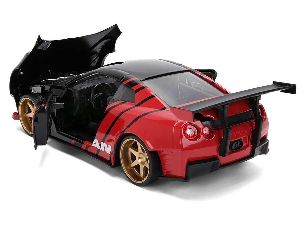 2009 Nissan GT-R (R35) Ben Sopra "Advan" Black and Red "JDM Tuners" Series 1/24 Diecast Model Car by Jada LuxuryLifeWay Online Store