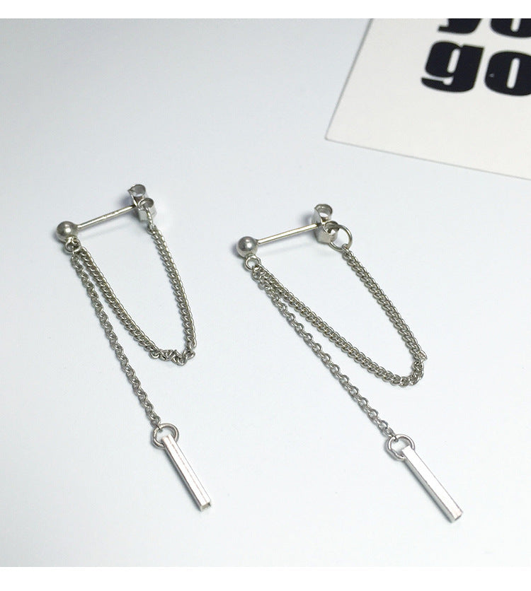 S925 Simple Dangle Chain Earrings LadyShow.Store