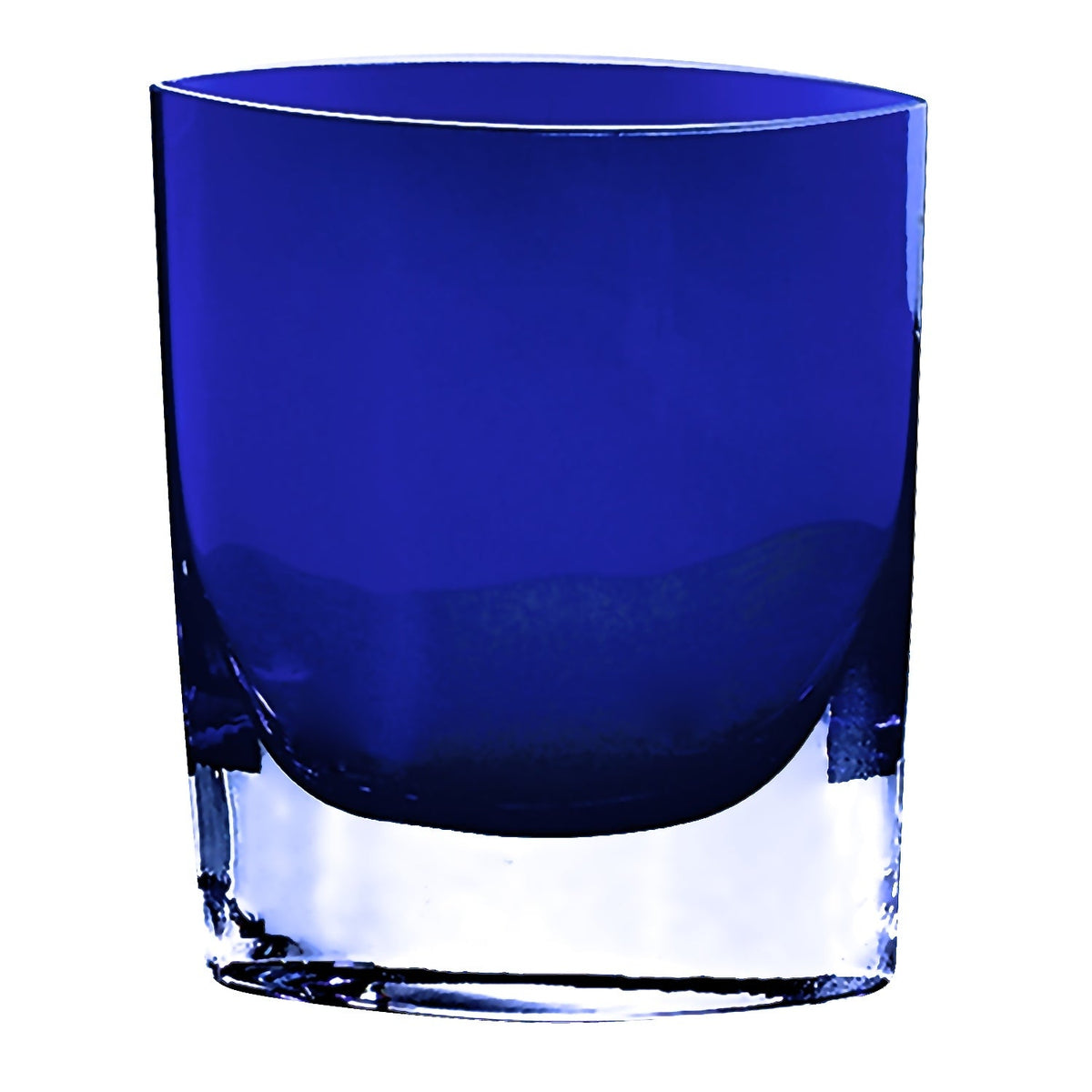 8 Mouth Blown Glass European Made Light Cobalt Vase LuxuryLifeWay Online Store