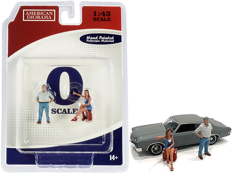 70s Style Two Figurines Set III for 1/43 Scale Models by American Diorama LuxuryLifeWay Online Store