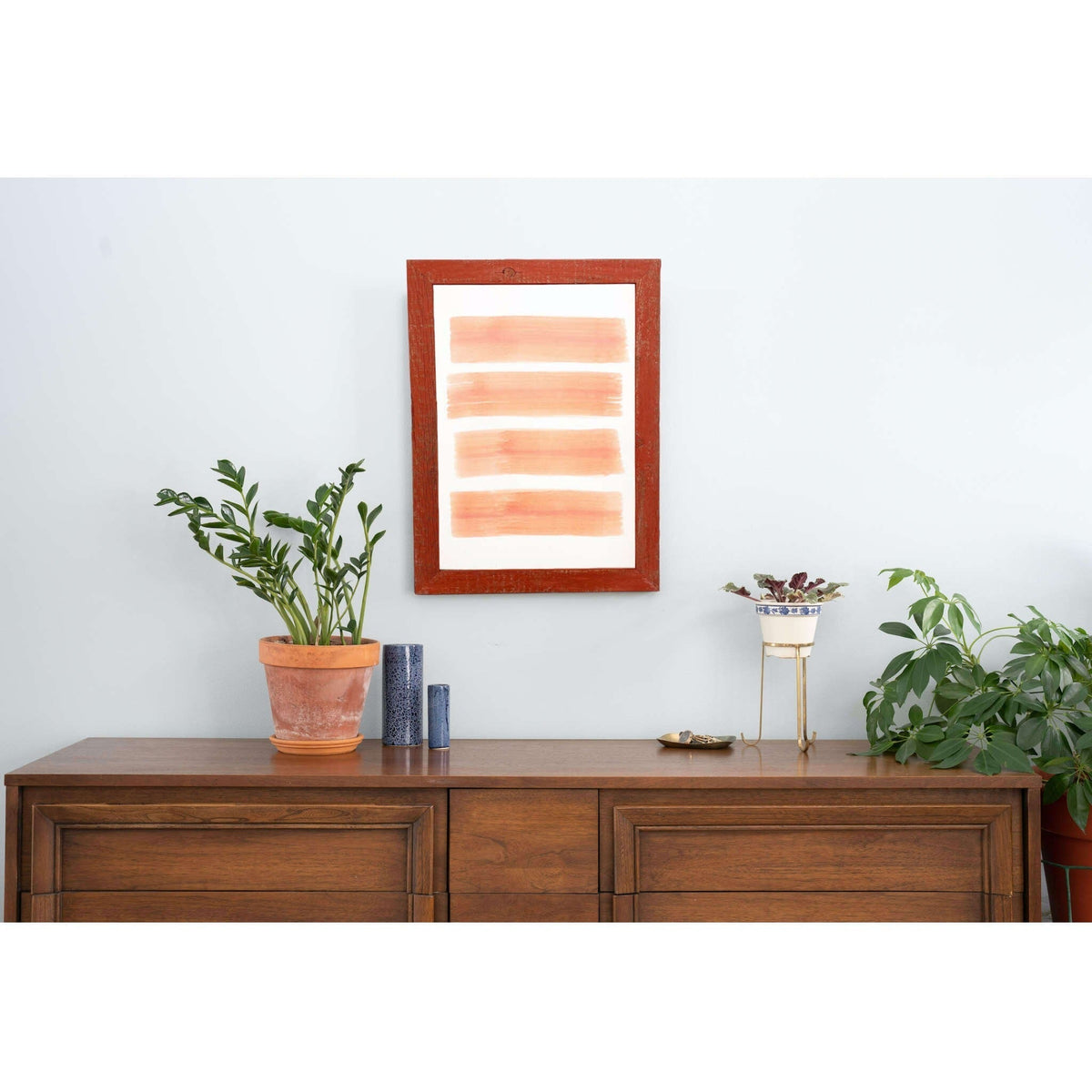18" X 24" Rustic Farmhouse Red Wood Frame LuxuryLifeWay Online Store