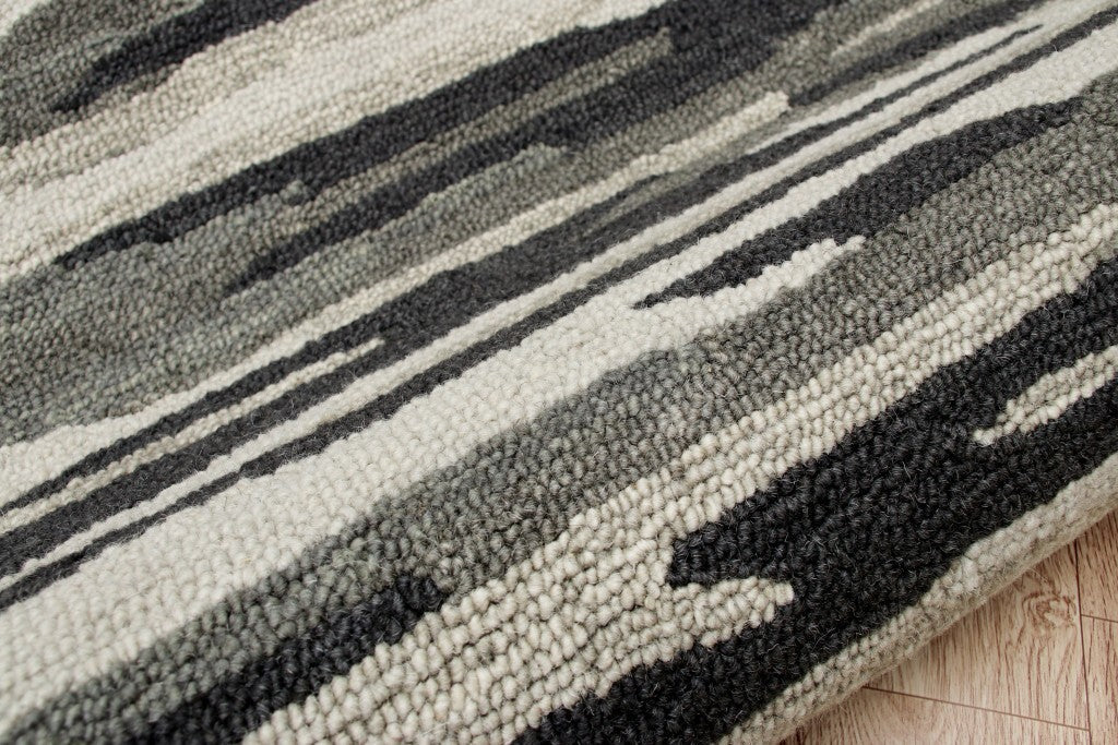 4' Round Black and Gray Camouflage Area Rug LuxuryLifeWay Online Store