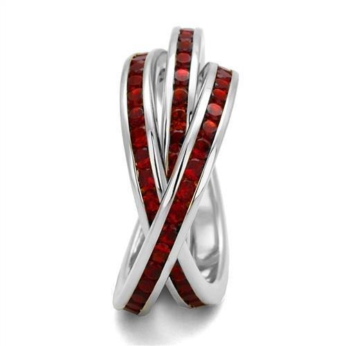 3W1333 - Rhodium Brass Ring with Synthetic Synthetic Glass in Siam LuxuryLifeWay Online Store