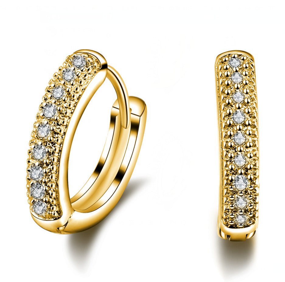 Vintage Earrings 3A Zircon White Gold Plated LadyShow.Store
