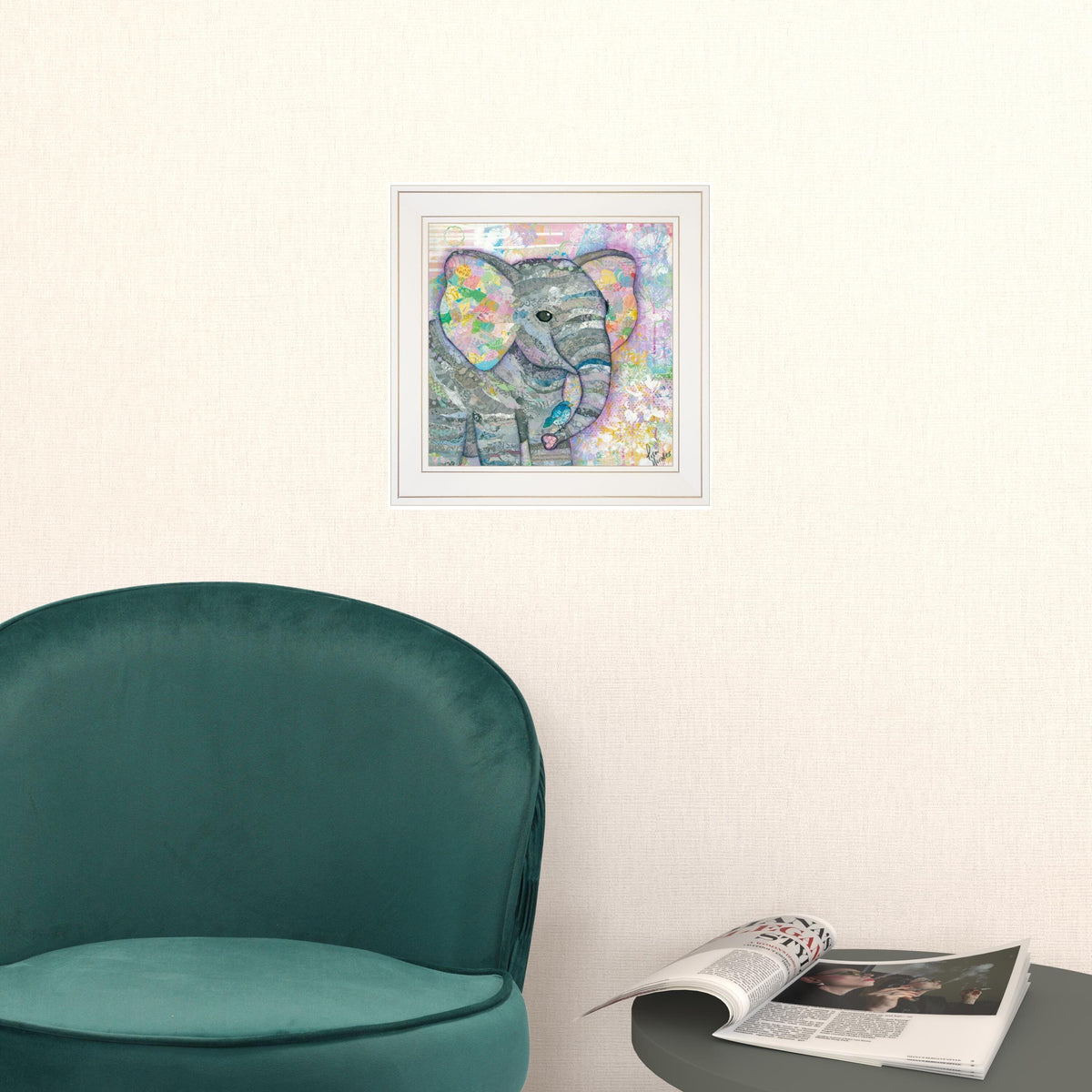 Set Of Two Elephant I and II 1 White Framed Print Wall Art LuxuryLifeWay Online Store