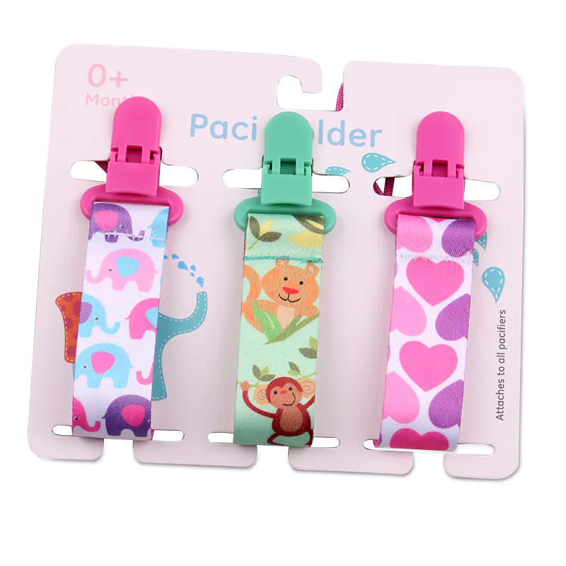 Cartoon Pattern Baby Pacifier Teether Pack of Three Pi-Mart