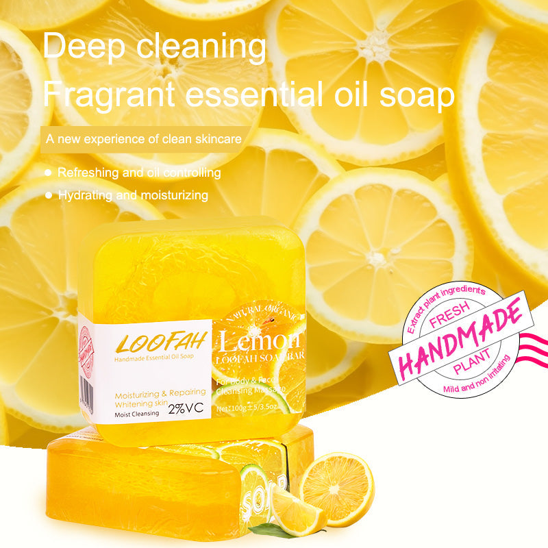Lemon And Loofah Soap Tri Light Beauty