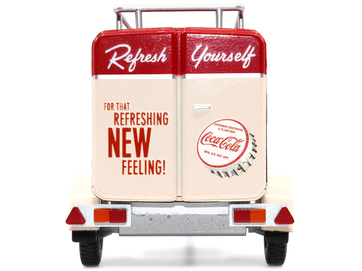Travel Trailer Cream with Red Top "Pause and Refresh Yourself Drink Delicious Coca-Cola" 1/24 Diecast Model Car by Motor City Classics LuxuryLifeWay Online Store