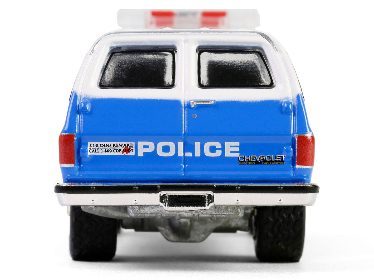 1990 Chevrolet Suburban K2500 Scottsdale "NYPD (New York City Police Department)" Blue with White Top "Hot Pursuit" Series 46 1/64 Diecast Model Car by Greenlight LuxuryLifeWay Online Store
