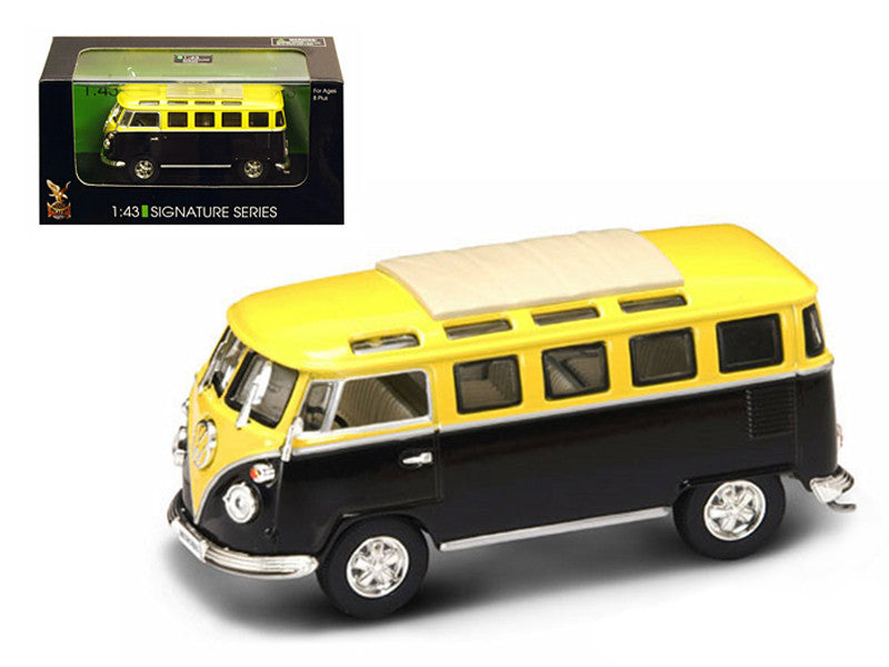 1962 Volkswagen Microbus Van Bus Yellow/Black 1/43 Diecast Car by Road Signature LuxuryLifeWay Online Store