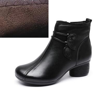 Women's Thick Heel Plush Warm Boots LadyShow.Store