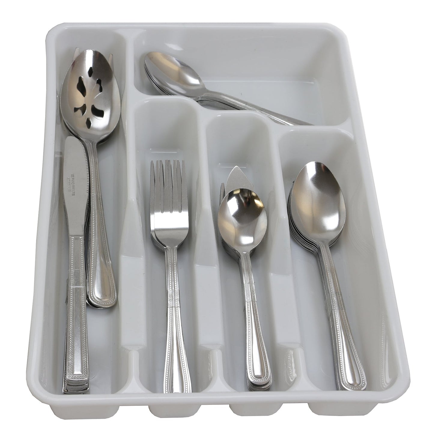 Gibson Home Basic Living Aston 45 Piece Flatware Set with Plastic Tray LuxuryLifeWay Online Store