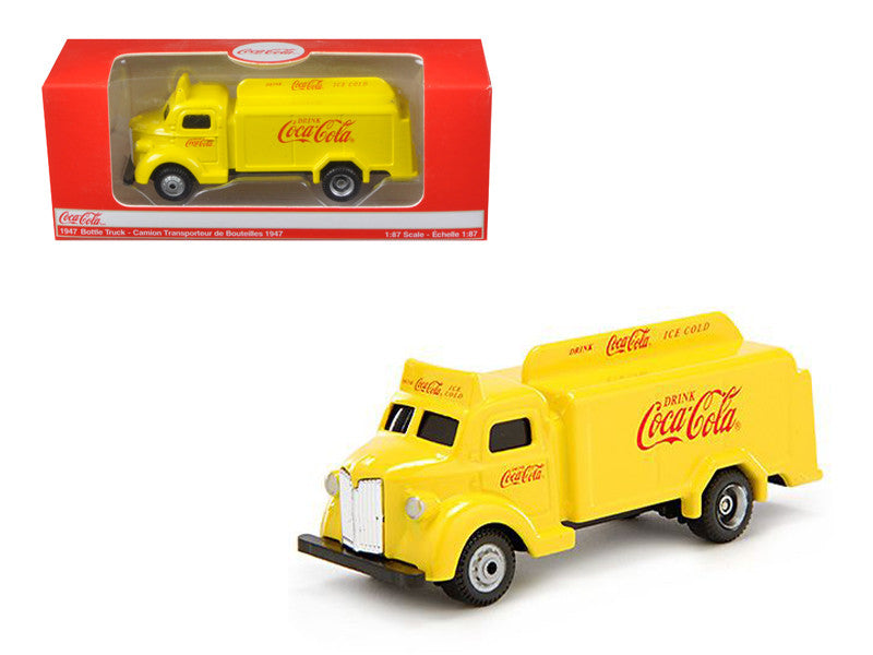 1947 Coca Cola Delivery Bottle Truck Yellow 1/87 Diecast Model by Motorcity Classics LuxuryLifeWay Online Store