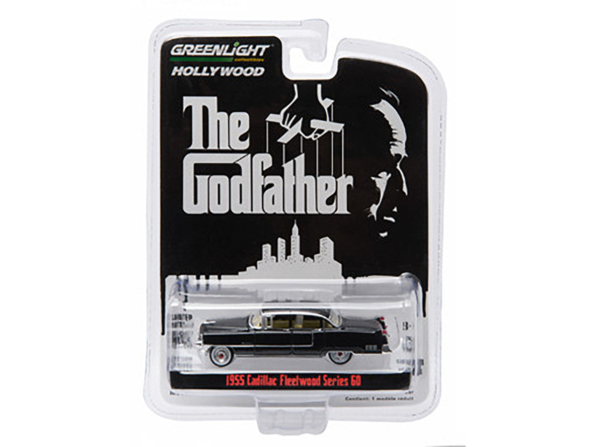 1955 Cadillac Fleetwood Series 60 Black "The Godfather" (1972) Movie "Hollywood Series" Release 14 1/64 Diecast Model Car by Greenlight LuxuryLifeWay Online Store