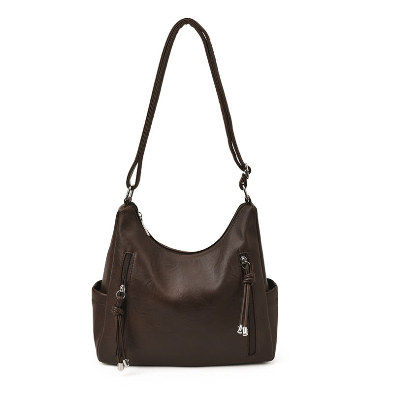 Womens Retro-Style Fashionable Casual High-Capacity Crossbody Bag LadyShow.Store