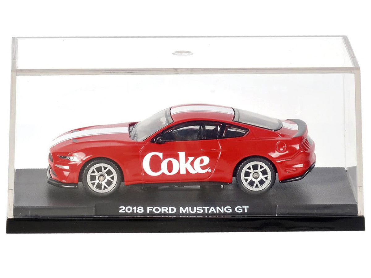2018 Ford Mustang GT "Coca-Cola" Red with White Stripes 1/64 Diecast Model by Motorcity Classics LuxuryLifeWay Online Store