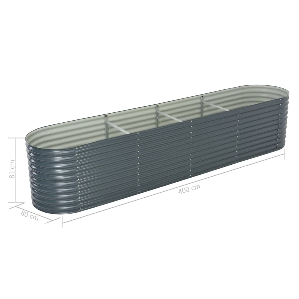 Garden Raised Bed 157.5"x31.5"x31.9" Galvanized Steel Gray LuxuryLifeWay Online Store