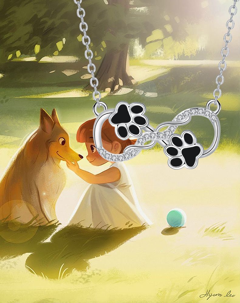 Clavicle Chain Simple Cute Dog's Paw Necklace LadyShow.Store