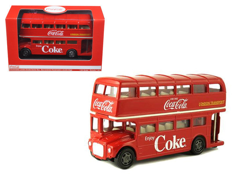 1960 Routemaster London Double Decker Bus Red "Coca-Cola" 1/64 Diecast Model by Motorcity Classics LuxuryLifeWay Online Store