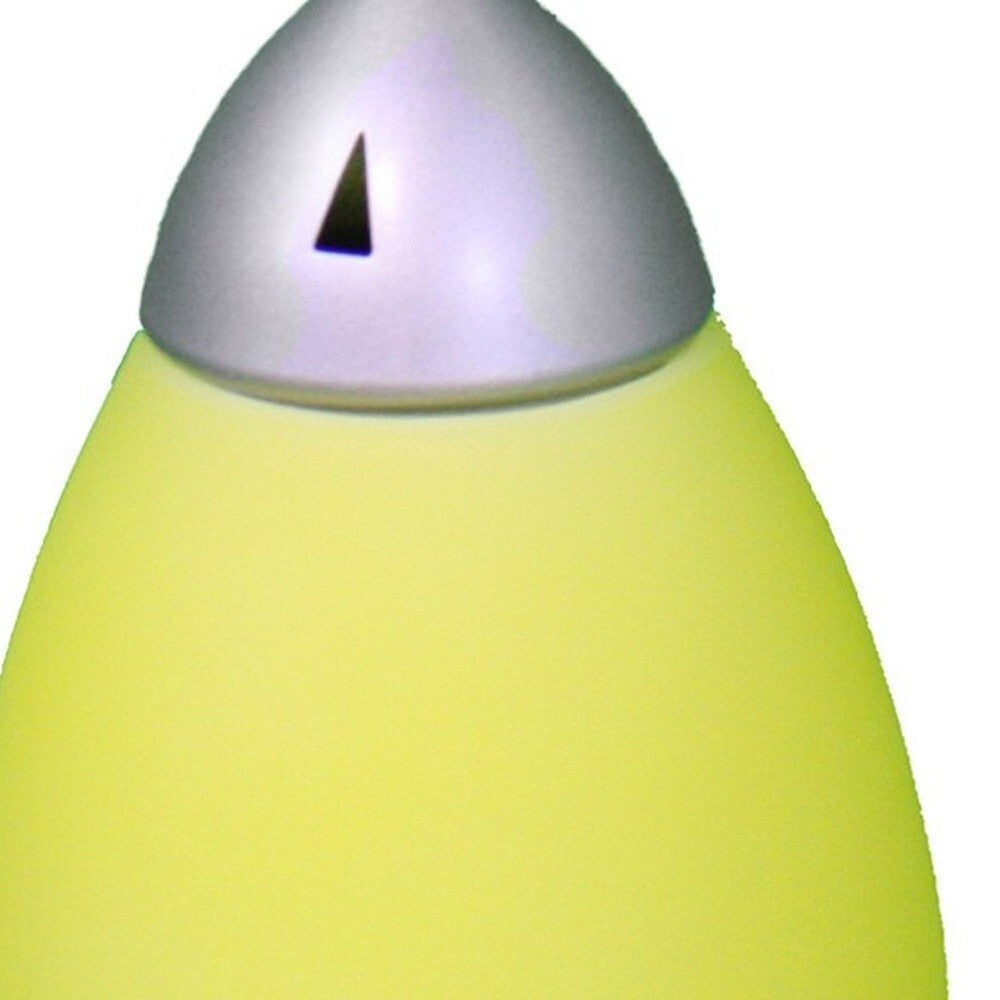 11" Yello Acrylic Bedside Table Lamp With Yellow Shade LuxuryLifeWay Online Store