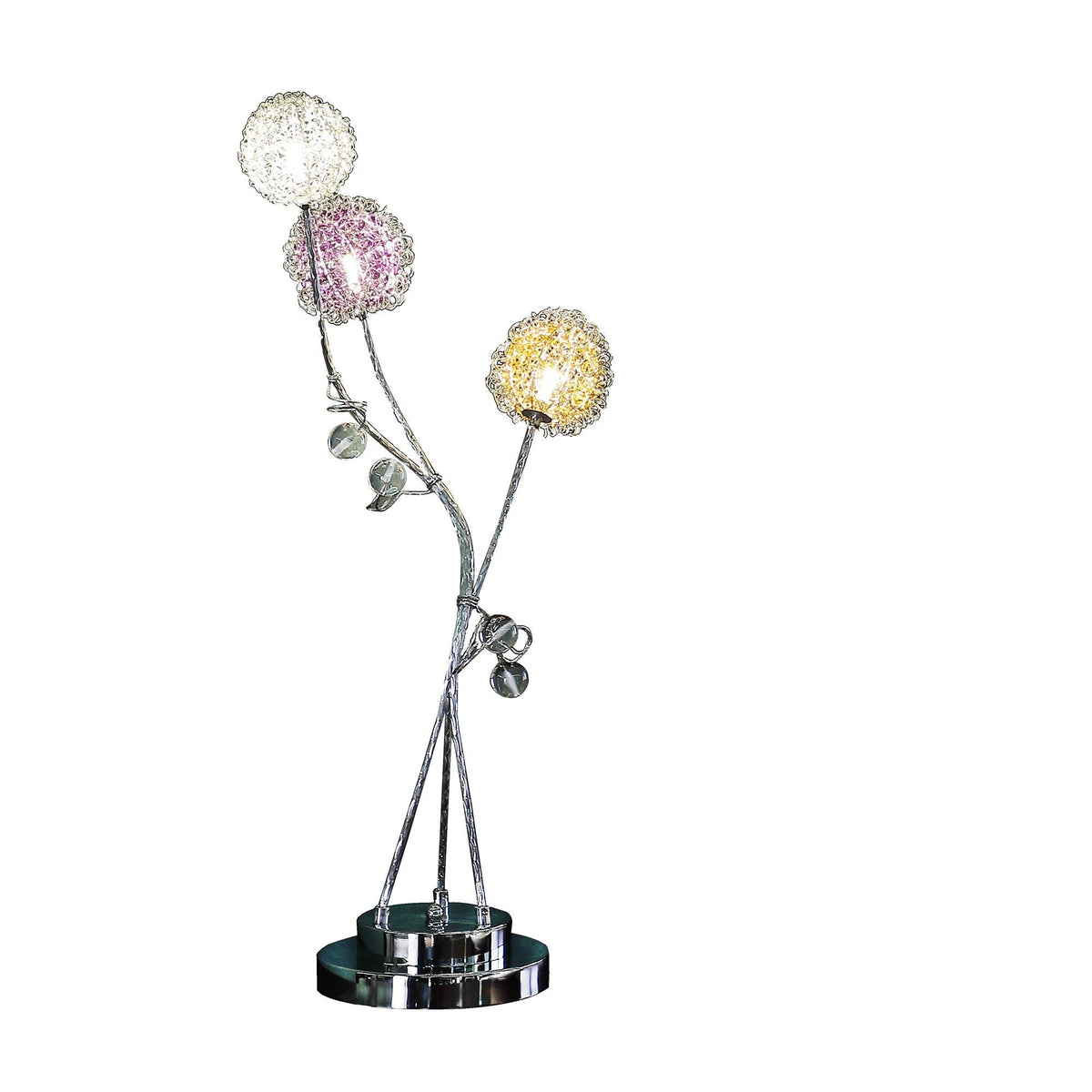 28" Clear Three Light Bedside Led Table Lamp LuxuryLifeWay Online Store