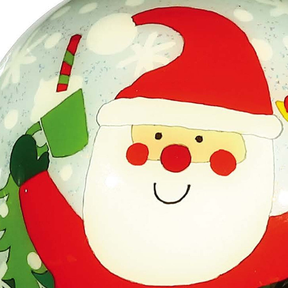 Festive Glitter Santa Hand Painted Mouth Blown Glass Ornament LuxuryLifeWay Online Store