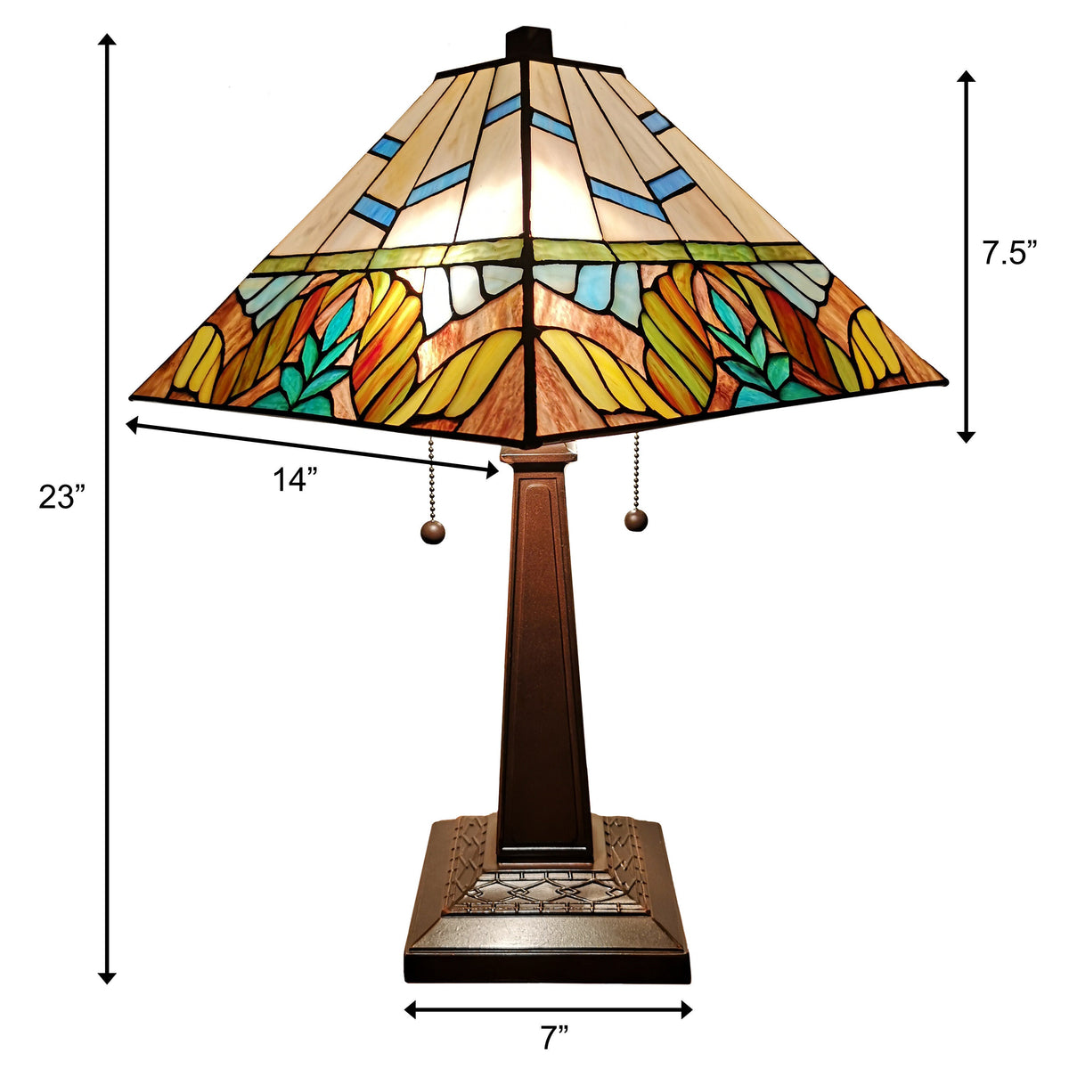 22" Dark Brown Metal Two Light Candlestick Table Lamp With White Shade LuxuryLifeWay Online Store