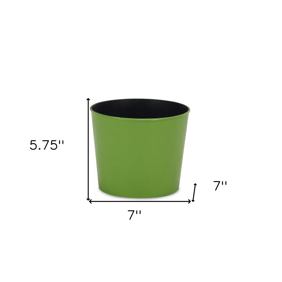 7" Lime Green Recycled Plastic Indoor Outdoor Round Pot Planter LuxuryLifeWay Online Store