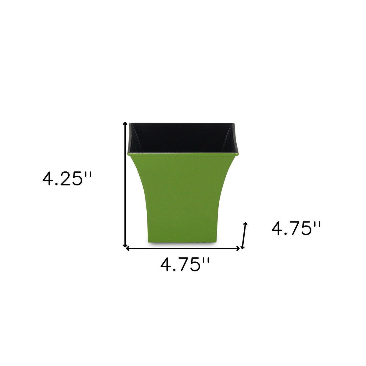 5" Lime Green Recycled Plastic Indoor Outdoor Square Pot Planter LuxuryLifeWay Online Store