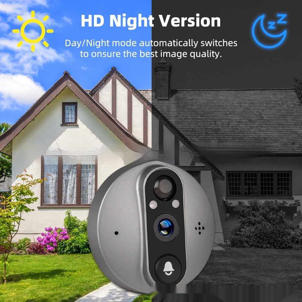 Night Vision Digital Door Viewer Video Doorbell Surveillance Camera 3MP