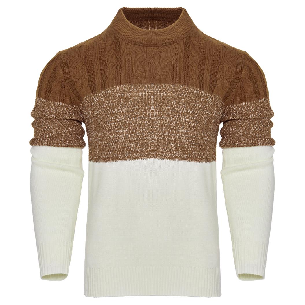Men's Knitted Sweater Fashion Long-sleeved Pullover Tops Fall And Winter Clothing NorixaFashion.com