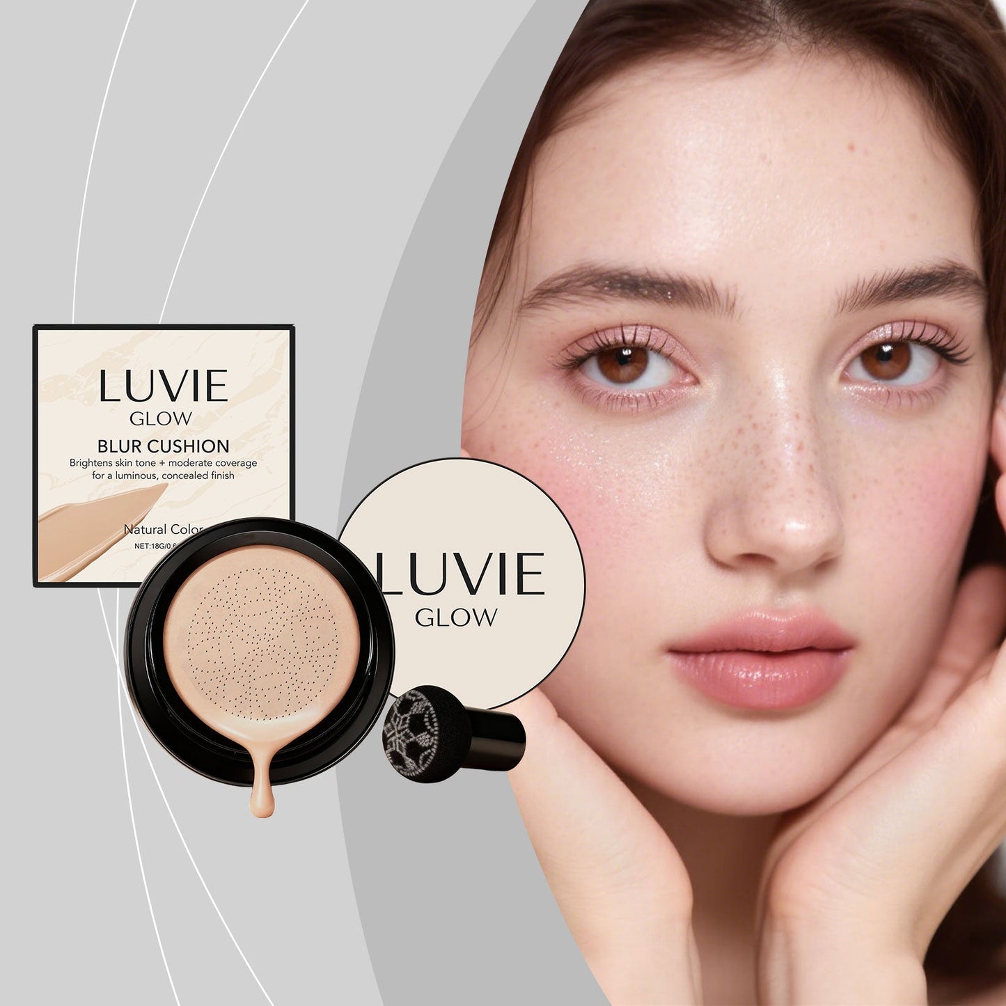 Radiant Flawless Cushion Foundation Natural Shade Tri Light Beauty