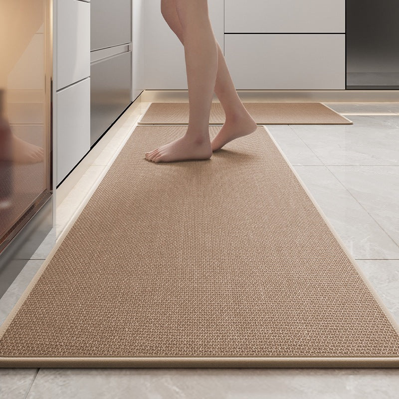 Linen Kitchen Floor Mat Non-slip Twill Kitchen Carpet PearlNestDecor.com