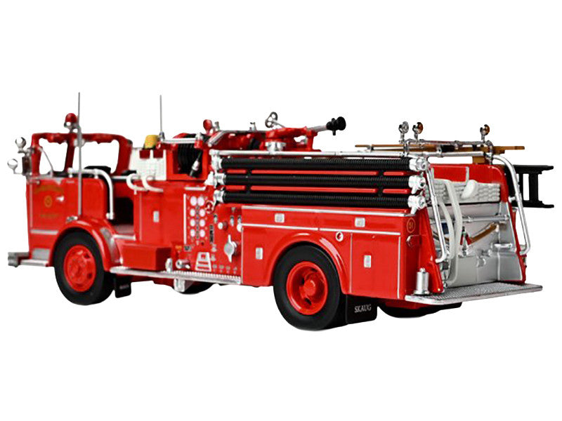 1965 Crown Firecoach Fire Engine "Los Angeles County Fire Department" LA County FD (LACFD) "Emergency!" Series Limited Edition to 2500 pieces Worldwide 1/50 Diecast Model by Iconic Replicas LuxuryLifeWay Online Store