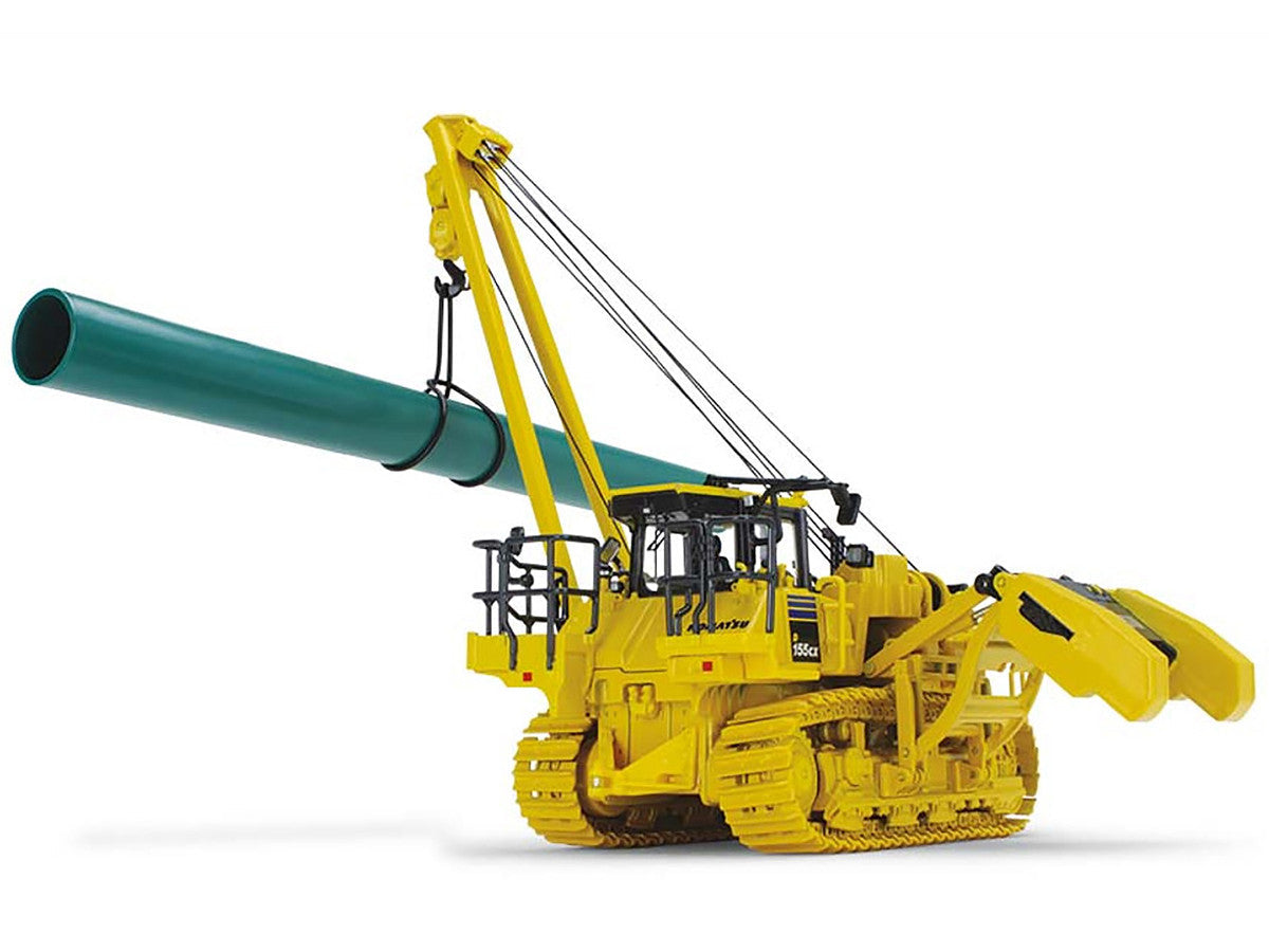 Komatsu D155CX-8 With K170 Pipelayer Yellow with Accessories 1/50 Diecast Model by First Gear LuxuryLifeWay Online Store