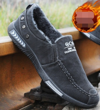 Summer new men's canvas shoes a pedal breathable lazy shoes men low to help the old Beijing cloth shoes spring casual shoes Best YouTube Store