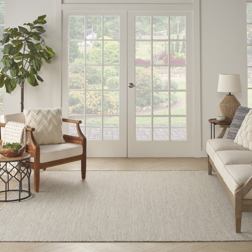 8' Silver Square Geometric Power Loom Area Rug LuxuryLifeWay Online Store