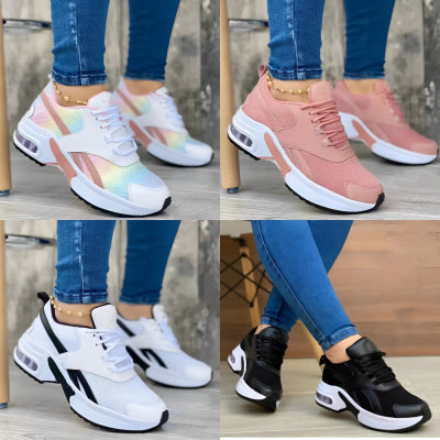 Fashion Round Toe Mid Heel Lace Up Shoes LadyShow.Store