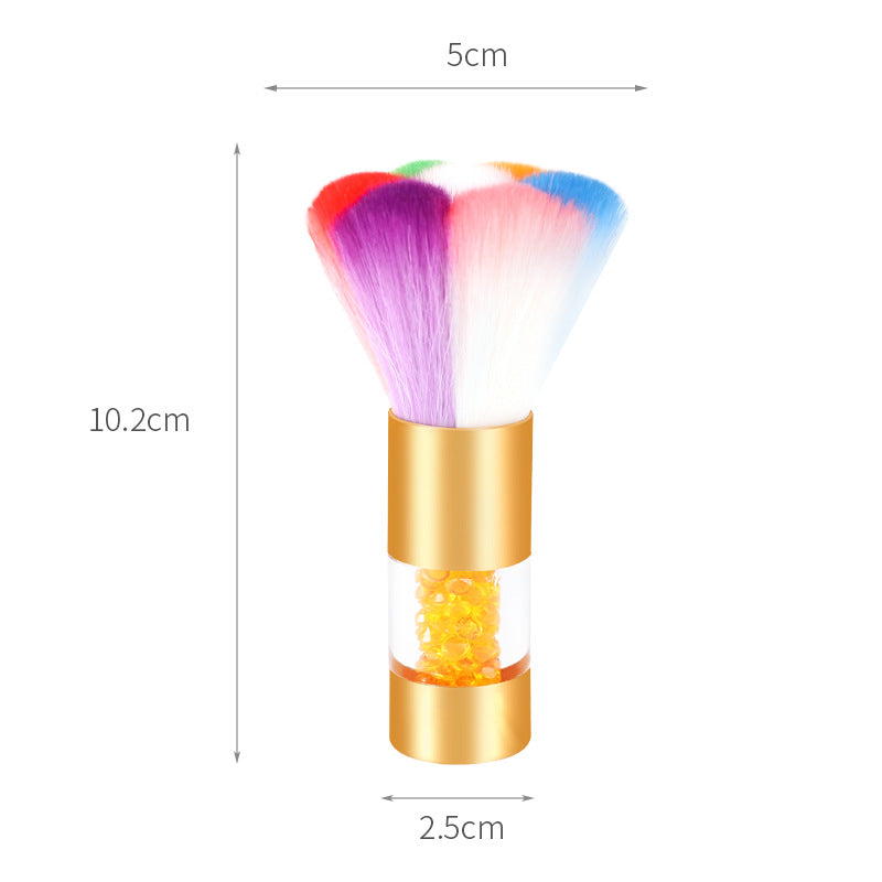 Golden Multifunctional Soft Makeup Brush for Nails LadyShow.Store