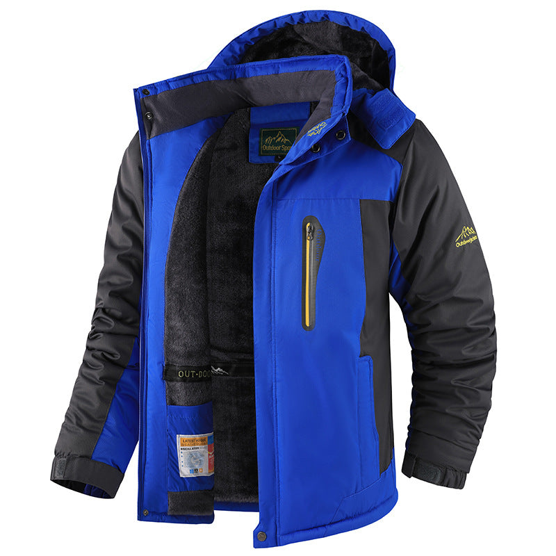 Winter Men's Fleece-lined Thick Outdoor Jacket Best YouTube Store