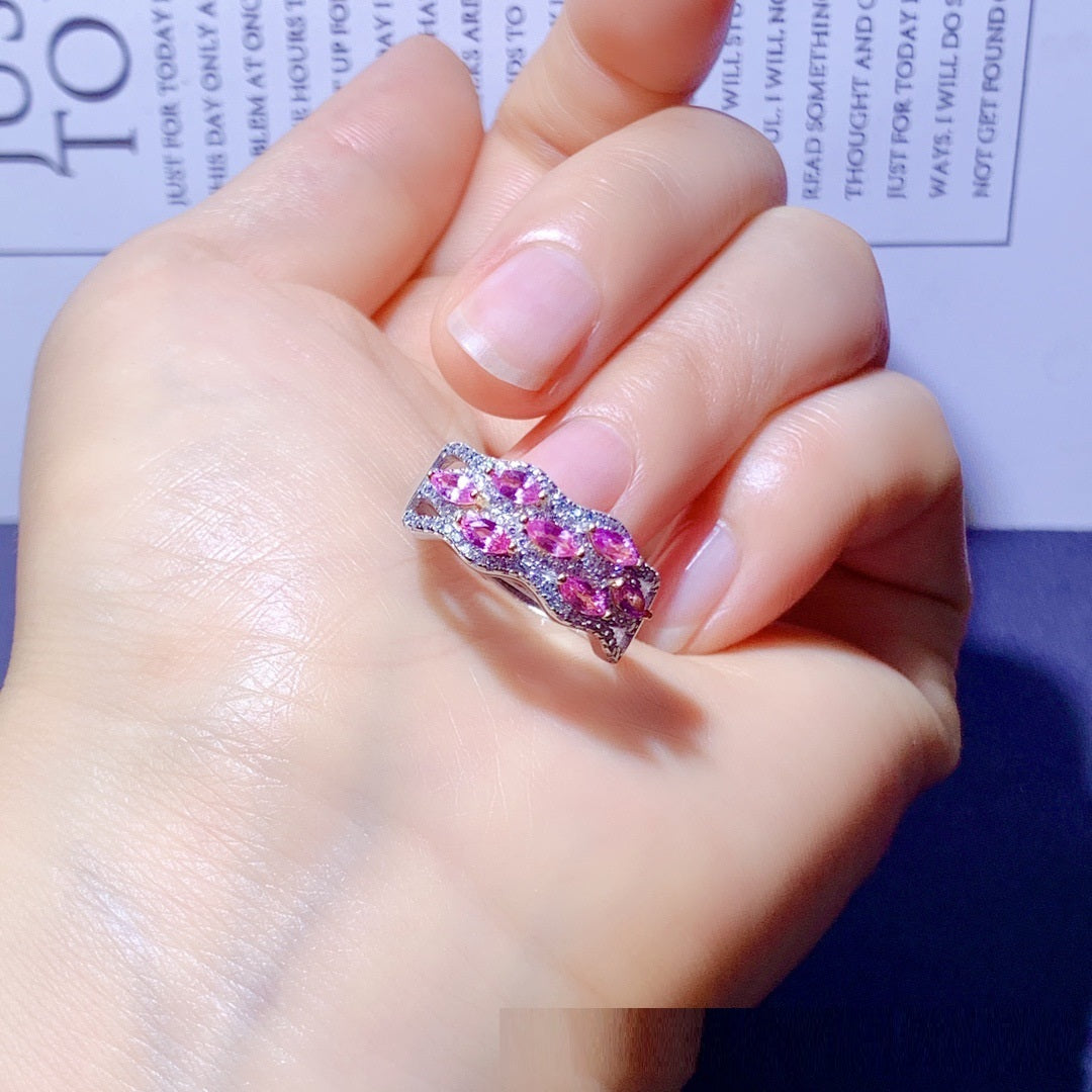 Natural Gemstone Ring S925 Silver LadyShow.Store