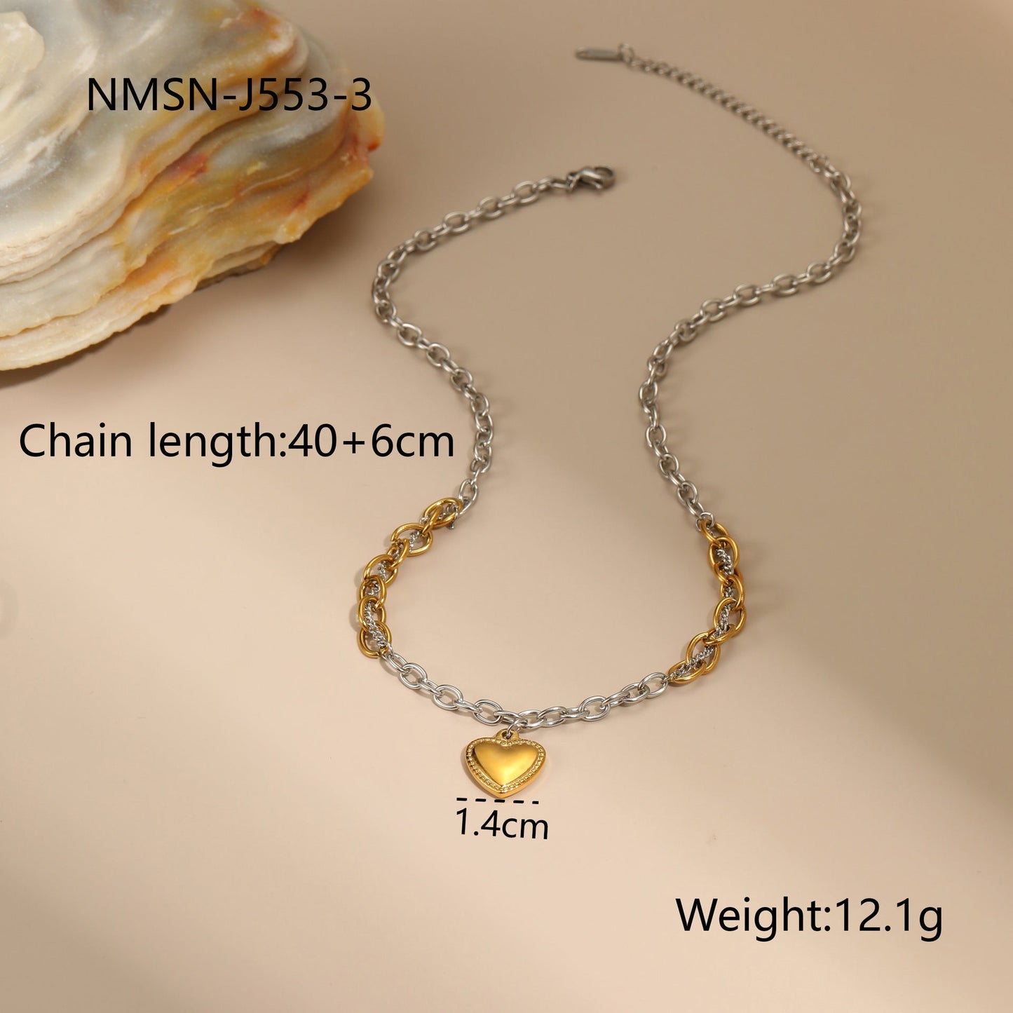 Autumn And Winter New Style Necklaces Gold And Silver Color Matching Earrings Jewelry LadyShow.Store
