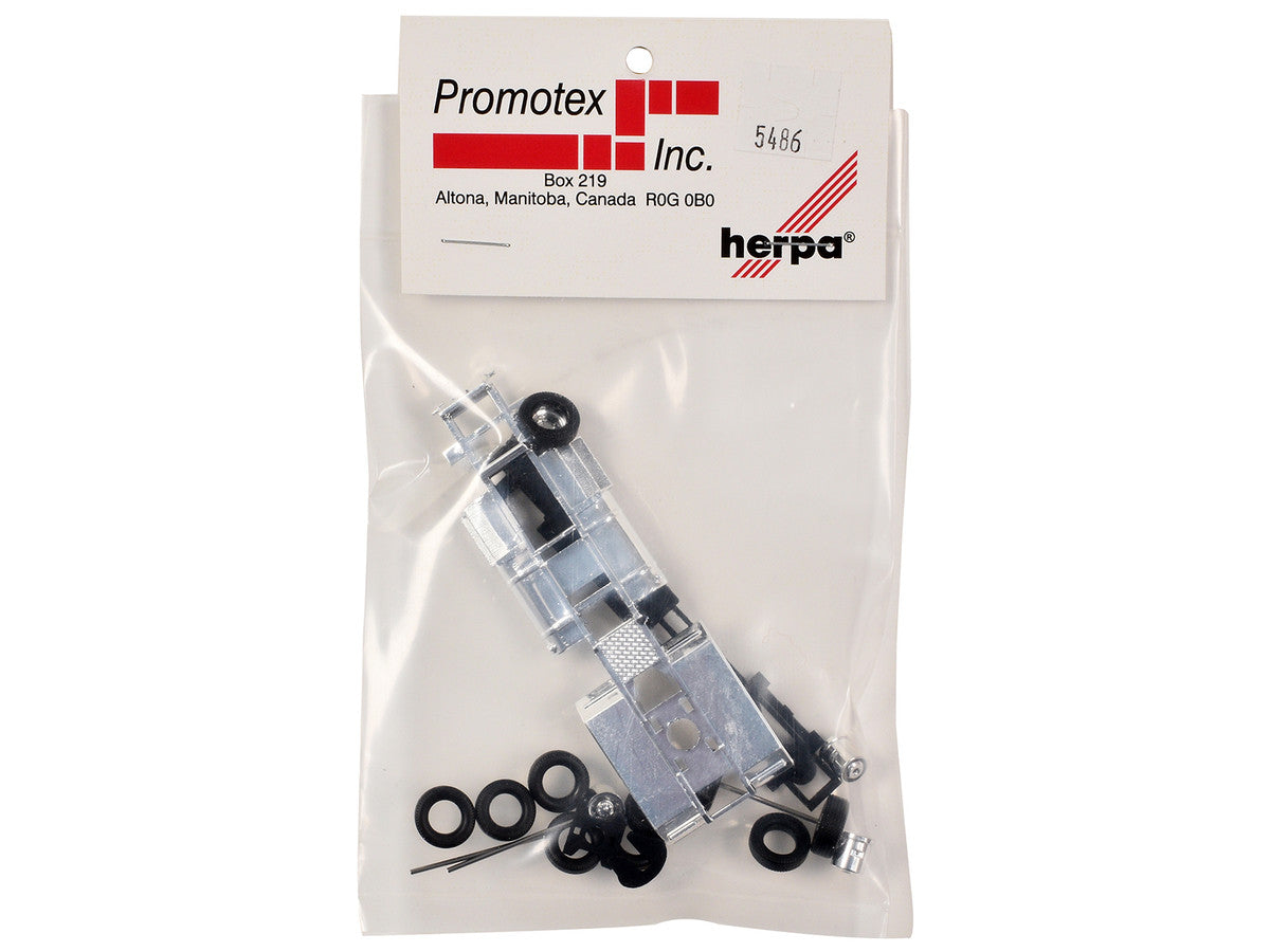 Chrome Chassis Kit for Kenworth or Peterbilt Cab 1/87 (HO) Plastic Model by Promotex LuxuryLifeWay Online Store